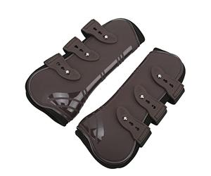 Vvikizy Bottes de Soutien Robustes pour Pattes Avant de Cheval, Bottes de Saut en Néoprène PU, Sangles Ouvertes pour Les Activités à Grande Vitesse, pour Les événements de Courses de Chevaux (Une