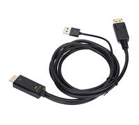 Vvikizy Câble Adaptateur D'interface Multimédia HD vers Displayport 4K, qualité Supérieure pour Ordinateurs Portables et Ordinateurs de Bureau, 5,9 Pieds, Noir