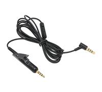 Vvikizy Câble D'extension de Remplacement avec Microphone et Contrôle du Volume, Métal et PVC de Haute qualité pour Casque QC15 pour un Son Clair, 1 Câble Noir