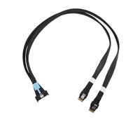 Vvikizy Câble Double Droit, Câble Flexible à Haute Vitesse PCIE avec Connecteurs à Double Droite, pour les Systèmes de Stockage des Serveurs et les Centres de Données
