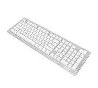 Vvikizy Capuchons de Touches PBT, 130 Touches OEM, Double Couche, Translucide par Injection Bicolore, avec Revêtement Résistant à l'huile et Conception Ergonomique, pour la Plupart des (Blanche)