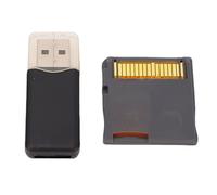 Vvikizy Carte Flash de Jeu Vidéo, Carte Mémoire Flash Alimentée par Puce ASIC pour Console 2DS 3DS, avec Lecteur de Carte, Prend en Charge Les Petites Cartes Mémoire de 4G à 128G et (Argent)