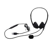 Vvikizy Casque USB, Casque Filaire Stéréo avec Microphone Antibruit avec Micro Réglable et Coussinets d'oreille en Mousse à Mémoire de Forme, pour Les Appels de Travail sur Ordina