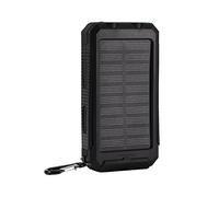 Vvikizy Chargeur Portable, Anker Bateria Portatil, 10 000 MAh pour Extérieur, Charge Rapide, Batterie Externe Solaire, Kit de Bricolage avec Boussole Noir Noir (Noir et Noir)