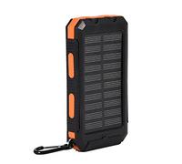 Vvikizy Chargeur Portable, Anker Bateria Portatil, 10 000 MAh pour Extérieur, Charge Rapide, Batterie Externe Solaire, Kit de Bricolage avec Boussole Noir Noir (Noir Orange)