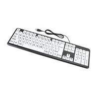 Vvikizy Clavier à Gros Caractères, Clavier D'ordinateur à Gros Caractères, Clavier USB Filaire pour Personnes âgées, Clavier à Contraste élevé avec Lettres Imprimées Surdimensionnées
