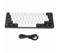 Vvikizy Clavier de Jeu 61 Touches rétroéclairé RVB Ergonomique Compact | Disposition Compacte à 60 % avec Touches Flottantes en ABS, USB Plug-and-play pour PC Portable de Voyage, 7 Modes