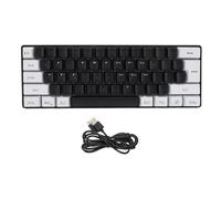Vvikizy Clavier de Jeu 61 Touches rétroéclairé RVB Ergonomique Compact | Disposition Compacte à 60 % avec Touches Flottantes en ABS, USB Plug-and-play pour PC Portable de Voyage, 7 Modes