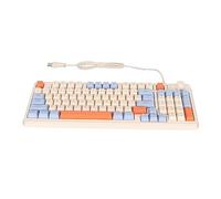 Vvikizy Clavier de Jeu, Clavier Filaire rétroéclairé coloré à 94 Touches avec Contrôle Multimédia et Bouton de Volume, pour Ordinateur de Bureau Vista OS X 8 10 11