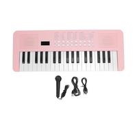 Vvikizy Clavier électronique 37 Touches, Piano Numérique Multifonction avec 200 Tonalités, 200 Rythmes, 35 Démos, Micro, Câble USB, Câble Son, pour Débutants et Joueurs Expérimentés (Rose)