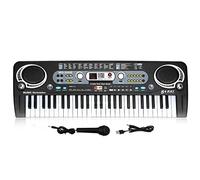 Vvikizy Clavier électronique, 54 Touches, Jouet D'apprentissage Musical Multifonctionnel avec Microphone, pour Enfants, pour Développer la Conscience Cérébrale et les Compétences