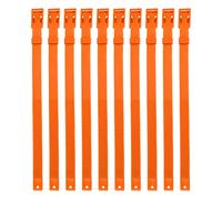 Vvikizy Collier de Bétail Réglable 10 Pièces Collier de Chèvre en PU 23 Pouces pour la Gestion de L'état de santé, de Mouton pour Animaux de Ferme D'élevage (Orange)