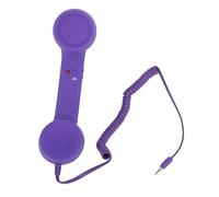 Vvikizy Combiné de Téléphone Portable, Récepteur Téléphonique Filaire Multifonctionnel avec Prise 3,5 Mm et Cordon enroulé de 9 Pieds, pour Smartphone et Ordinateur (Violette)