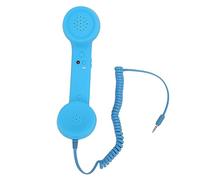 Vvikizy Combiné de Téléphone Portable, Récepteur Téléphonique Filaire Multifonctionnel avec Prise 3,5 Mm et Cordon enroulé de 9 Pieds, pour Smartphone et Ordinateur (Bleu Ciel)