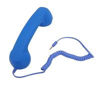 Vvikizy Combiné de Téléphone Portable, Récepteur Téléphonique Filaire Multifonctionnel avec Prise 3,5 Mm et Cordon enroulé de 9 Pieds, pour Smartphone et Ordinateur (Bleue)