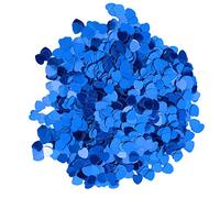 Vvikizy Confettis en Forme de Cœur, Paillettes Simples et élégantes en PVC pour Décorations de Fête, avec un Superbe Savoir-faire, pour Noël, Nouvel An, Mariage, Anniversaire, (Bleu)