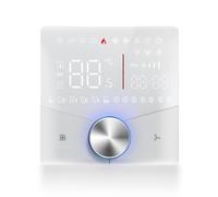 Vvikizy Contrôleur de Climatisation, Panneau de Commande CVC à 2 Tuyaux avec Boutons Tactiles Capacitifs et écran LED coloré, pour le Refroidissement et le Chauffage avec Interface RS485 (Blanc)