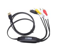 Vvikizy Convertisseur VHS vers Numérique USB 2.0 Carte D'enregistrement Vidéo AV vers USB avec Réglage de la Saturation de la Teinte du Contraste de luminosité pour PC DVD Magnéto
