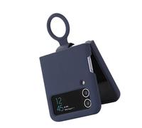 Vvikizy Coque de Téléphone Pliable, Résistante aux Chocs, avec Anneau de Support pour Z Flip 4, Usage Quotidien, étui de Protection en TPU avec Chargement sans Fil (Bleu foncé)