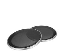 Vvikizy Couvercle de Haut-Parleur de 8 Pouces, Cercle Décoratif de Protection en Maille Métallique avec Cadre en Plastique ABS, pour Haut-parleurs de Voiture et Petits -parleurs 2 (Argent + Noir)