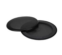 Vvikizy Couvercle de Haut-Parleur de 8 Pouces, Cercle Décoratif de Protection en Maille Métallique avec Cadre en Plastique ABS, pour Haut-parleurs de Voiture et Petits -parleurs 2 (Noir + Noir)