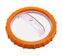Vvikizy Couvercle et écrou de Filtre à Sable, écrou Orange et Couvercle Transparent de Remplacement pour Pompe de Filtre à Sable de Piscine, avec Matériau Plastique de qualité