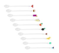 Vvikizy Cuillère à mélanger 10pcs Mélangeur de Boisson Cocktail Mignon Cuillère Bâtons table cocktail Petite cuillère à mélanger