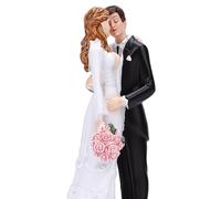 Vvikizy Décoration de Gâteau de Mariée et de marié, Figurine de Couple Romantique, Décoration de Gâteau de Mariage avec Couple Qui S'embrasse pour un Anniversaire de Fiançailles, de