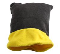 Vvikizy Deep Sleep Cat Bed Cave Sac de Couchage en Gris Jaune pour Chats Domestiques, Chats Birmans, Chartres, égyptiens avec Matériau Polaire Sûr