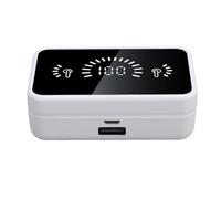 Vvikizy Écouteurs de Traduction en Temps Réel, 44 Langues en Ligne Traductor Earbuds Traduction sans Fil Écouteurs avec Application Mirror Charging Case for Voyage (Blanc)