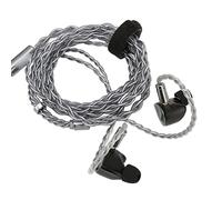 Vvikizy Écouteurs HiFi Filaires avec Pilote Dynamique et Technologie de Conduction Osseuse pour Les Mélomanes Câble Détachable Noir 1.2 M (Prise 2,5 mm)