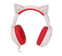 Vvikizy Écouteurs sans Fil Cat Ear avec Lumière LED, Bluetooth 5.4, Haut-parleurs 40 Mm, Conception Pliable, pour Enfants, Adolescents et Adultes, Musique de Jeu (Rouge)