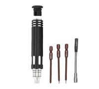Vvikizy Ensemble de Clés Hexagonales 4 en 1 RC, Acier Aluminium 0.5mm 1.3mm 1.5mm 4mm Vis Hexagonale Kit D'outils avec Poignée Antidérapante Ergonomique pour Voiture RC Drone