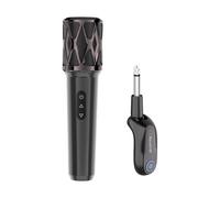 Vvikizy Ensemble de Microphones sans Fil Portables, Double Réduction du Bruit, Son Haute fidélité pour Les événements de Parole en Public, ABS Noir 6.9x1 Pouces (1 à 1)