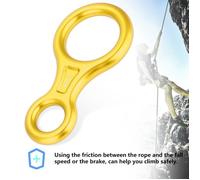 Vvikizy Escalade 8 Anneau 35KN Figure 8 Mot Descendeur de corde Anneau de rappel Escalade Équipement de sauvetage sport outillage