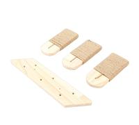 Vvikizy Étagère d'escalade pour Chat, échelle Murale à Trois Marches en Bois Massif pour Chats avec Corde à Gratter en Chanvre, Conception Permettant de Gagner de l'espace
