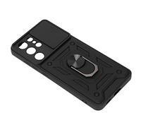 Vvikizy Étui de Protection pour Téléphone avec Anneau de Support et Cache | Testé contre les chutes, anneau de support à 360 degrés, adapté au S21 Ultra, matériau absorbant les chocs, conception de