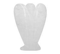 Vvikizy Figurine d'ange en Cristal, Statue d'ange Gardien de 2 Pouces, Pierre de Guérison de Poche pour Apaiser L'humeur, Adaptée aux Maisons, Jardins et Bureaux (Cristal de Roche)