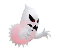 Vvikizy Ghost Gonflable de 3 Pieds avec Une Lumière LED Rouge Rotative Intégrée, Décoration de Jardin de Fenêtres d'halloween pour Un Tour de la Fête de Jardin ou Un Régal