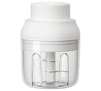 Vvikizy Hachoir à Ail électrique, Presse-ail électrique sans Fil Rechargeable par USB à 3 Lames en Acier Inoxydable, avec Tasse Amovible pour la Cuisine, la Cuisson des Aliments pour (Blanc)