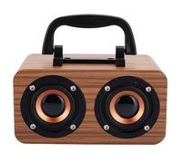 Vvikizy Haut-Parleur Bluetooth en Bois Rétro, Haut-Parleur de Bureau | Matériau en Bois, Conception Compacte, Stéréo 360°, Puce JL5.0, Prise en Charge du Câble USB, pour la Maison ou le Bureau