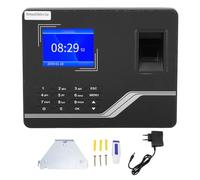 Vvikizy Horloge Biométrique à Empreintes Digitales, capacité de 1000 Utilisateurs, Machine de Présence avec Mot de Passe, avec écran LCD de 2,8 Pouces, USB IP, pour la Gestion des (Prise UE)