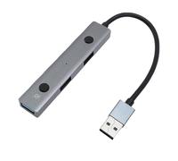 Vvikizy Hub USB 2.0 AI, Traduction de Transcription de Commande Vocale, Adaptateur de Hub USB en Alliage D'aluminium avec Chat AI en Temps Réel pour ChatGPT Deepseek, pour Ordinateur