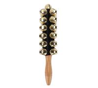 Vvikizy Instrument Portatif de Cloche de Traîneau de 25 Cloches pour des Représentations Scolaires de Chorale de Noël Poignée en Bois de Hêtre