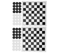 Vvikizy Jeu de Dames Internationales en Damier en Plastique Pliable, Jeux de société de Voyage Durables, Jouet éducatif pour la Coordination œil-Main, 2 Jeux