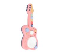 Vvikizy Jouet de Musique de Guitare pour Tout-Petits, Design de Dessin animé coloré, Jouet d'apprentissage de Guitare électrique ABS, Instrument de Musique ABSSafe pour Enfants (Rose)