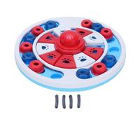 Vvikizy Jouet Puzzle pour Chien, Mangeoire Lente avec Hochet pour Entraînement Interactif, Jouets D'enrichissement pour Chiens et Chats (Rouge)