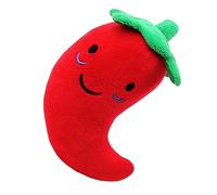 Vvikizy Jouets en Peluche pour Chiens, Jouet à Mâcher de Poivron Rouge Mignon pour la santé de la Dentisterie et Soulagement de L'ennui, avec Un Matériau en Peluche D'innovation pour Le
