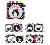 Vvikizy Jouets sensoriels pour bébé à contraste élevé et blanc Le bébé sensoriel à contraste élevé et blanc joue le jeux poupon