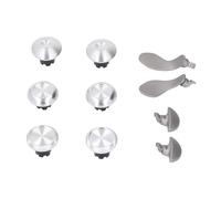 Vvikizy Joysticks en Métal, Boutons de Remplacement en Acier Inoxydable avec Palettes, pour Contrôleur sans Fil Edge (Argent)